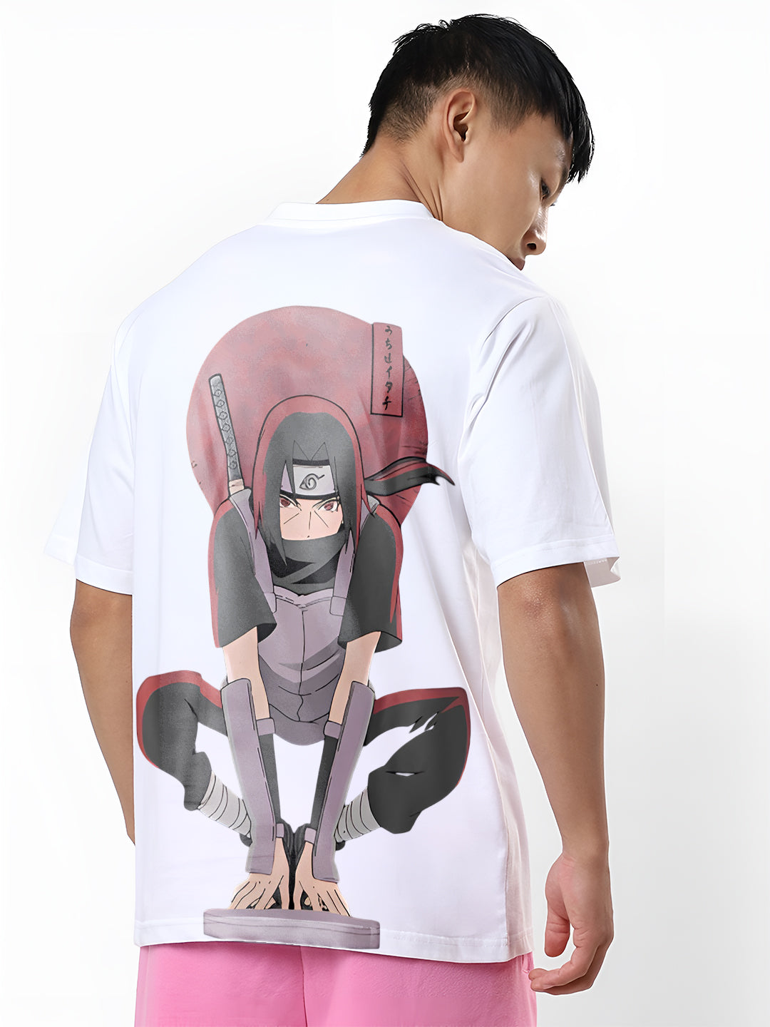 Fashionistaa Naruto Shippuden Itachi Uchiha Back Print T-Shirt