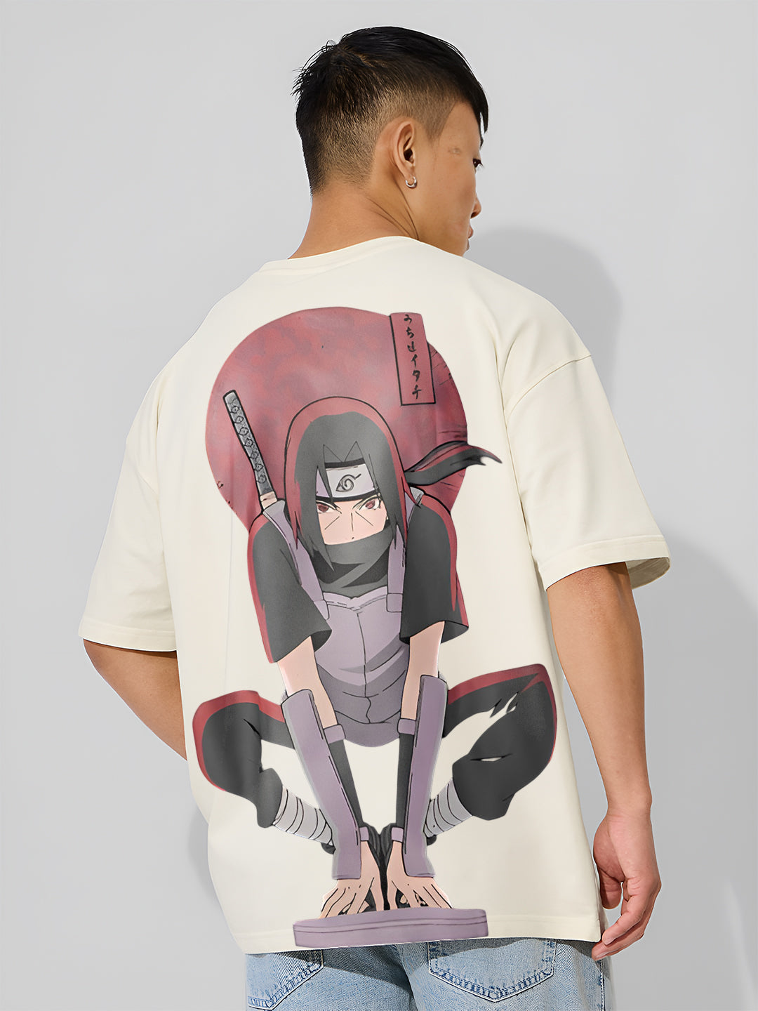 Fashionistaa Naruto Shippuden Itachi Uchiha Back Print T-Shirt
