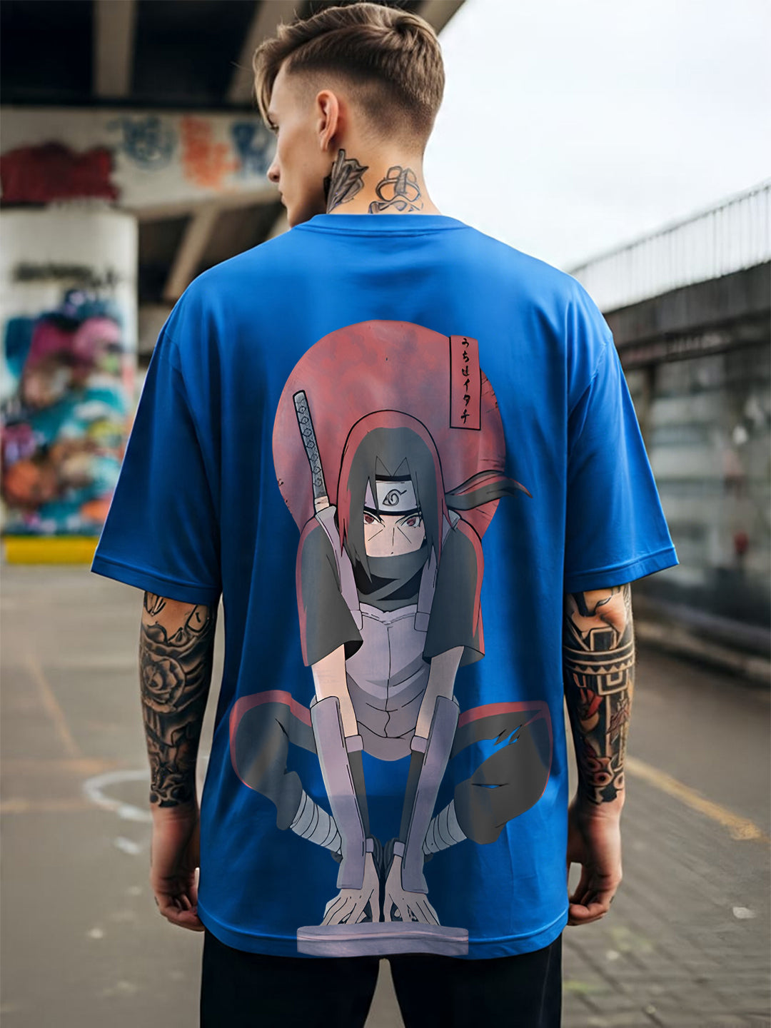 Fashionistaa Naruto Shippuden Itachi Uchiha Back Print T-Shirt