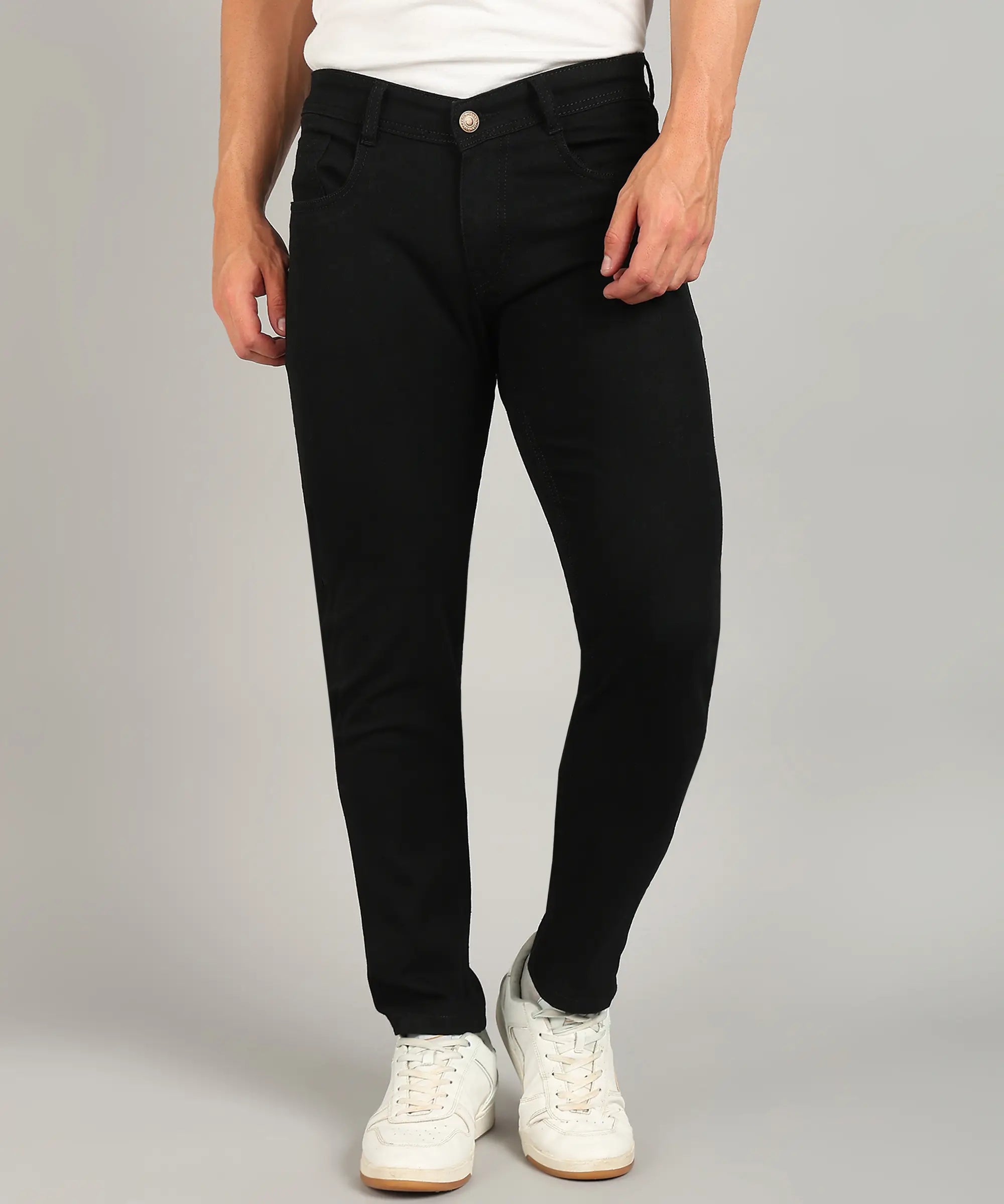 Fashionistaa Relaxed Fit Men Black Jeans