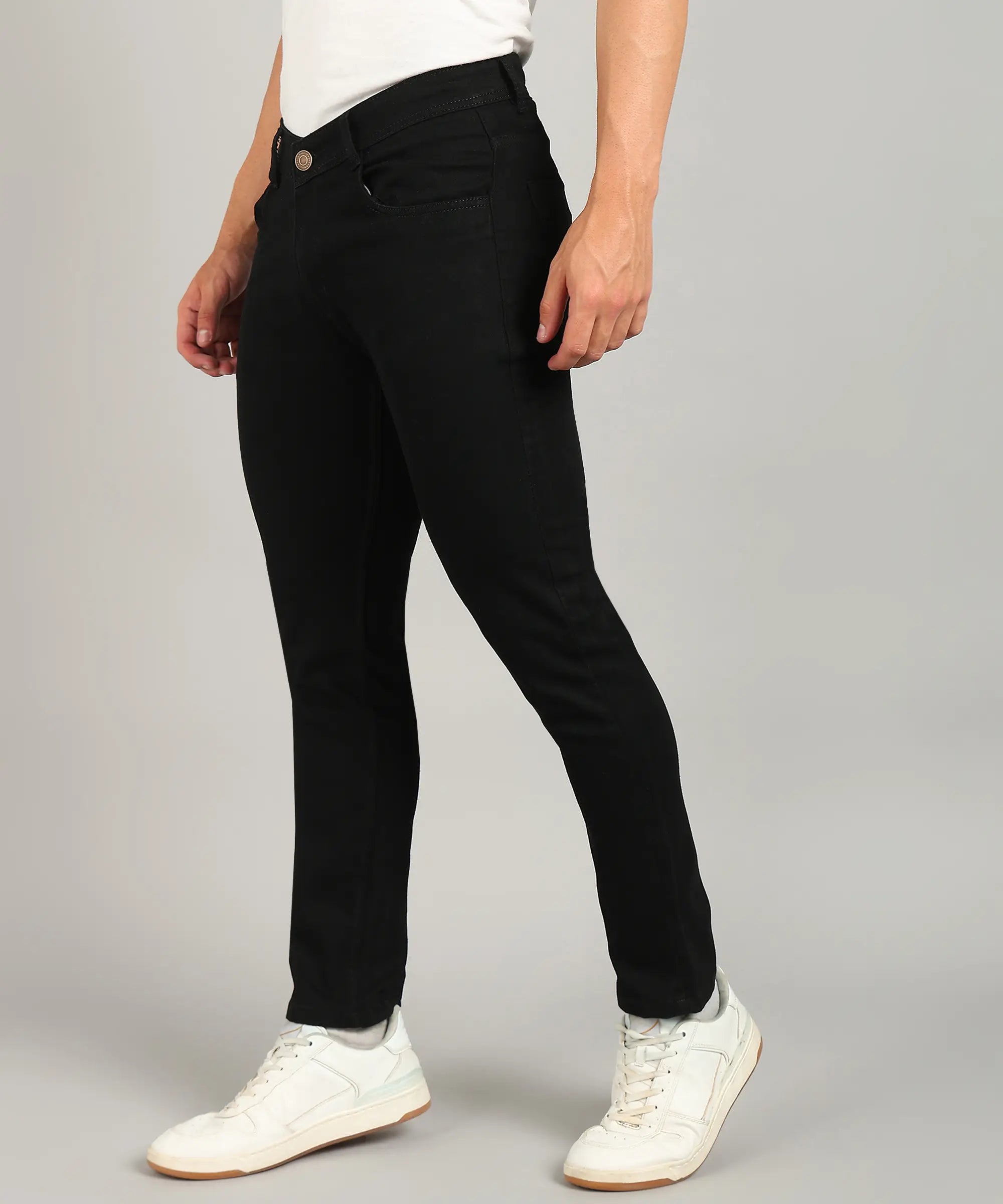 Fashionistaa Relaxed Fit Men Black Jeans