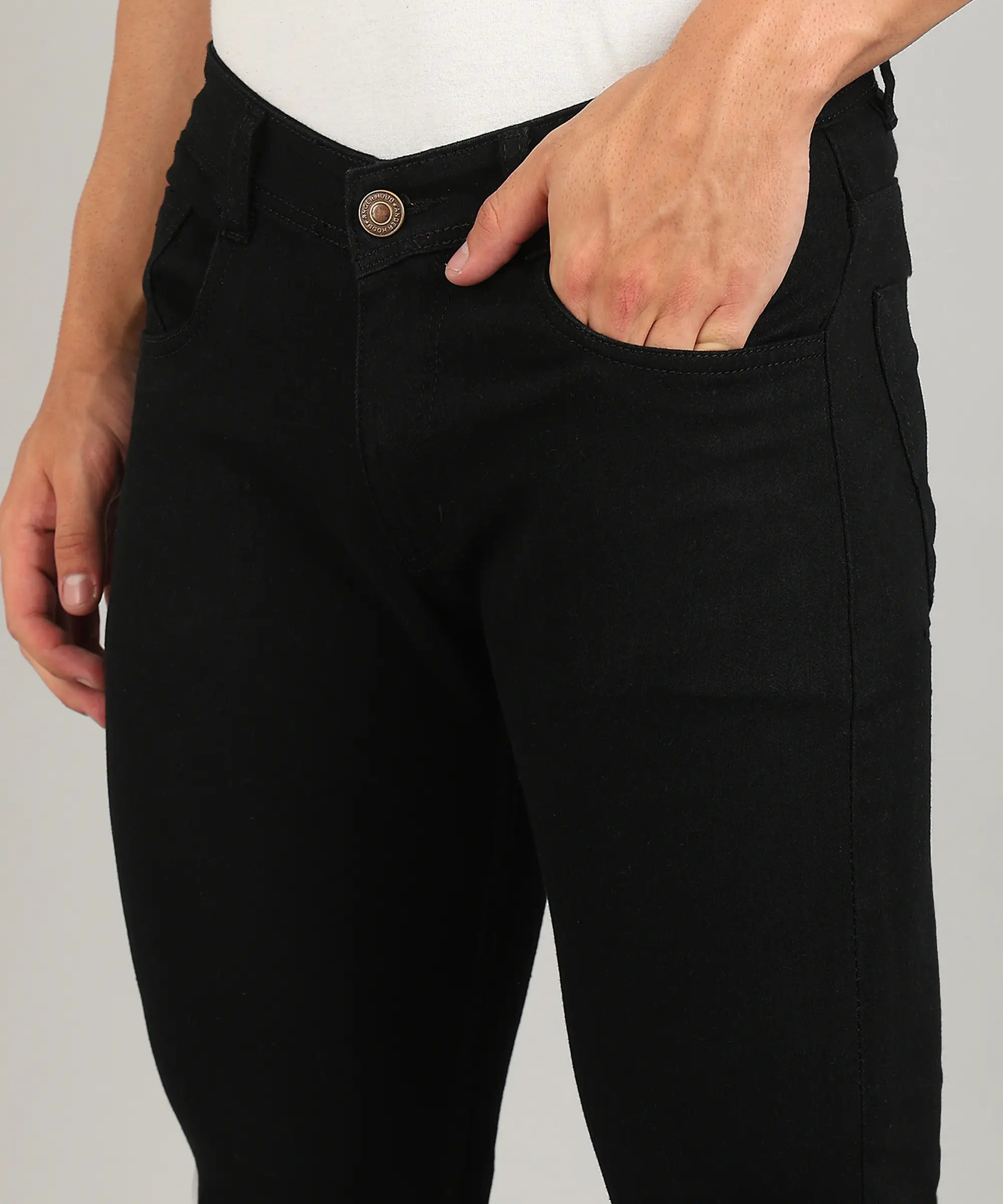 Fashionistaa Relaxed Fit Men Black Jeans