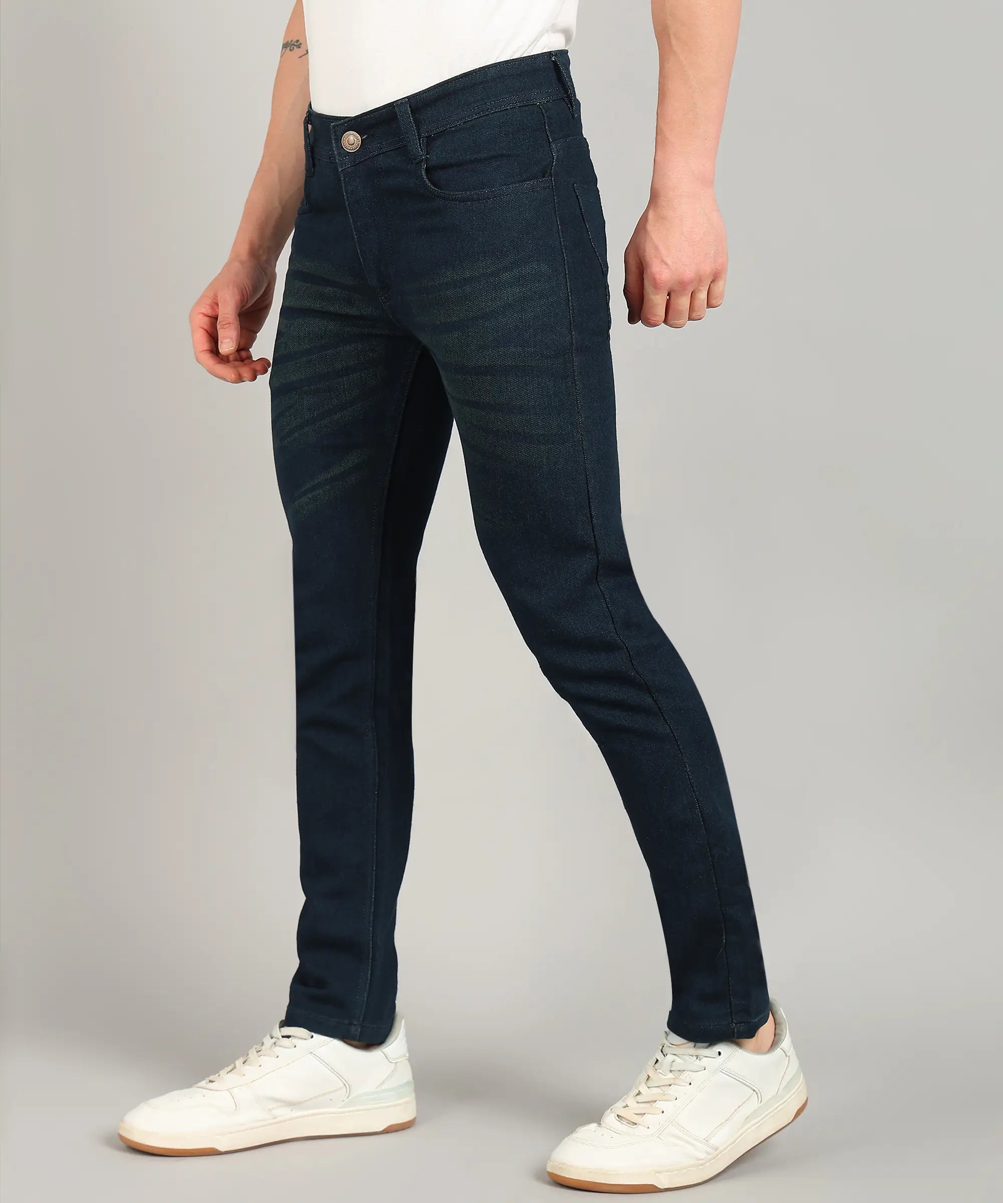 Fashionistaa  Relaxed Fit Men Dark Green Jeans