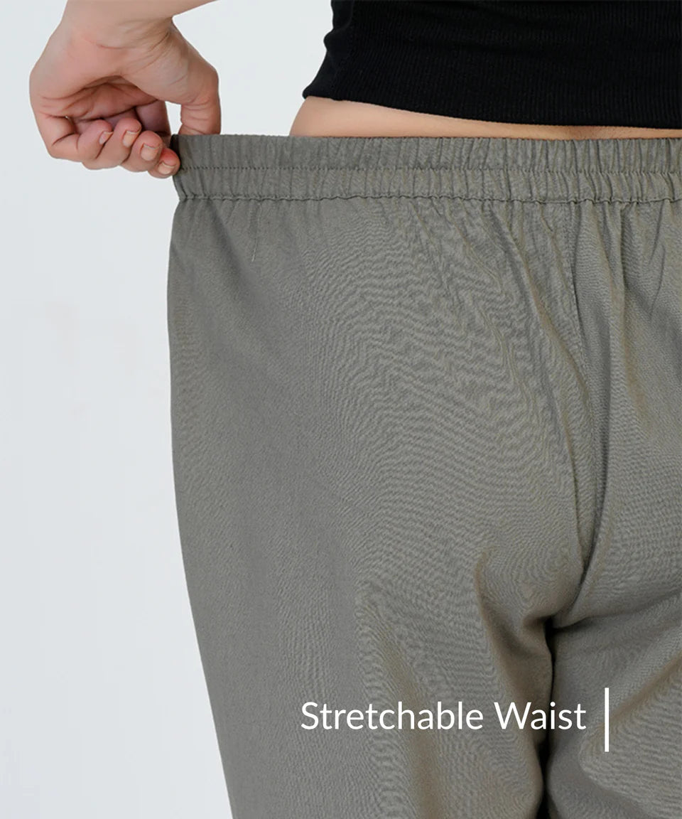 Chic High-Rise Tailored Ankle-Length Pants