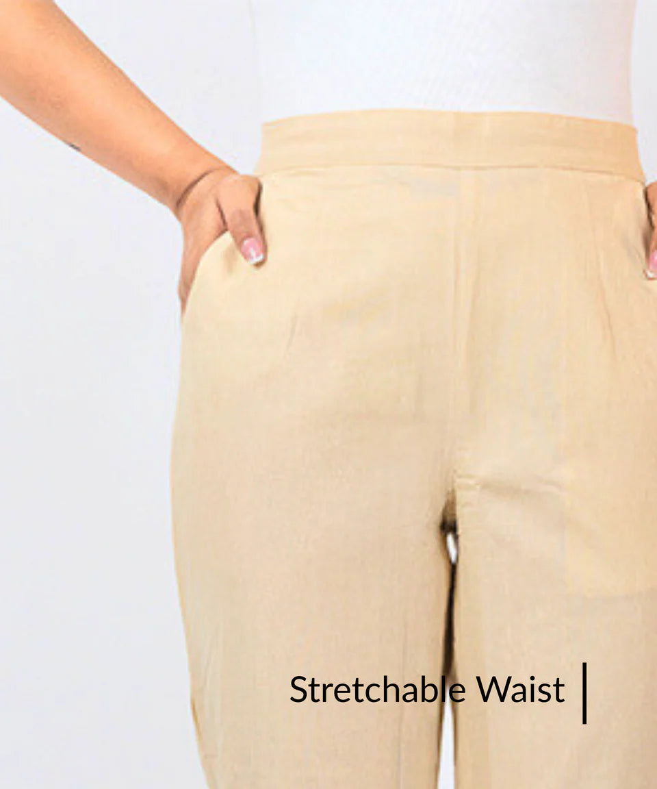 Chic High-Rise Tailored Ankle-Length Pants