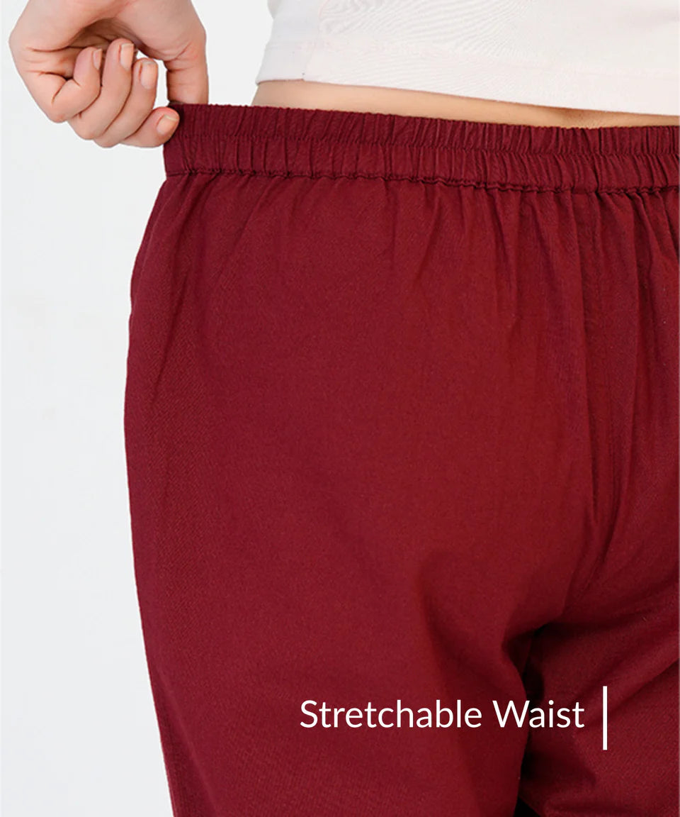 Chic High-Rise Tailored Ankle-Length Pants