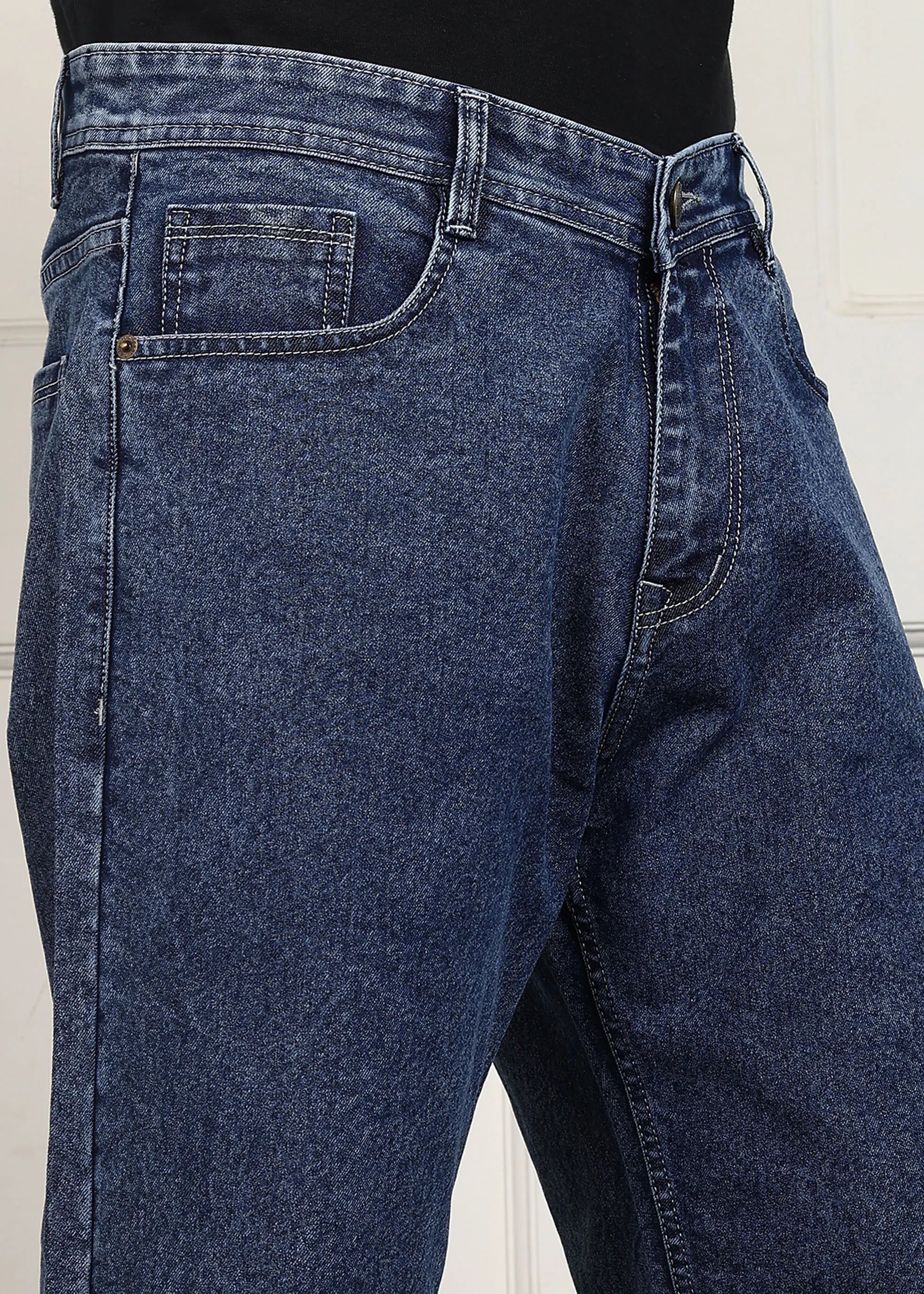 Fashionistaa Solid Men Denim Dark Blue Baggy Shorts
