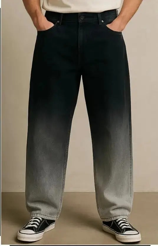 Fashionistaa Loose Fit Men DOUBLE SHADE Jeans