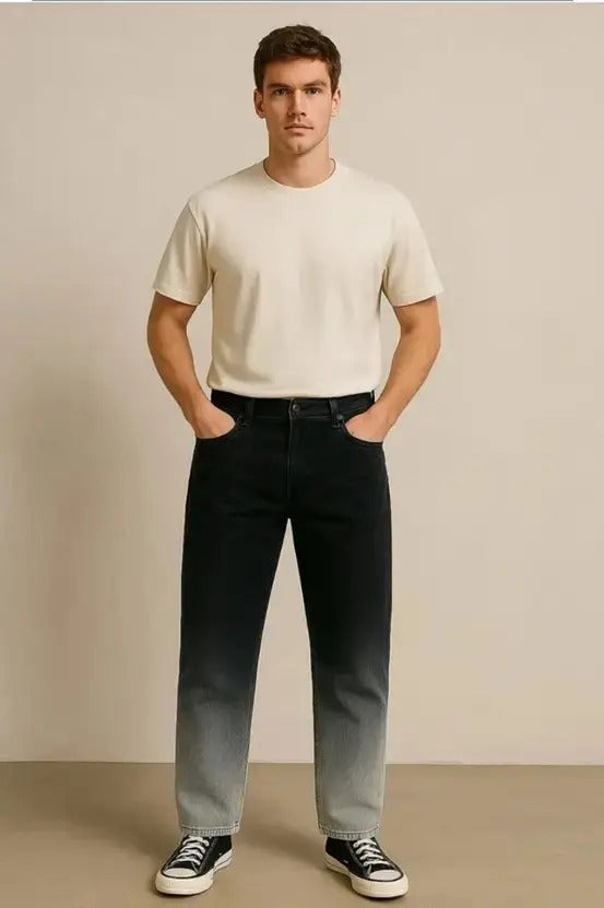 Fashionistaa Loose Fit Men DOUBLE SHADE Jeans
