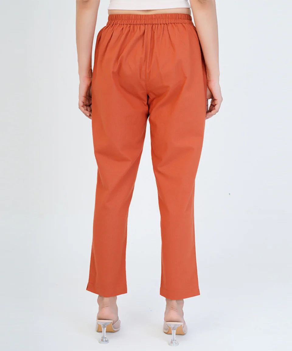 Chic High-Rise Tailored Ankle-Length Pants
