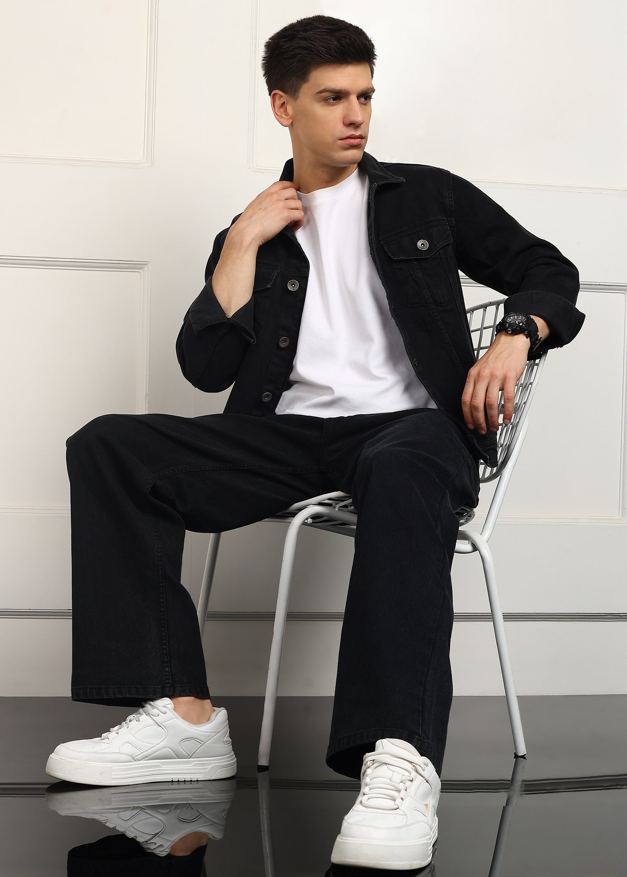 Fashionistaa Loose Fit Men Black Jeans