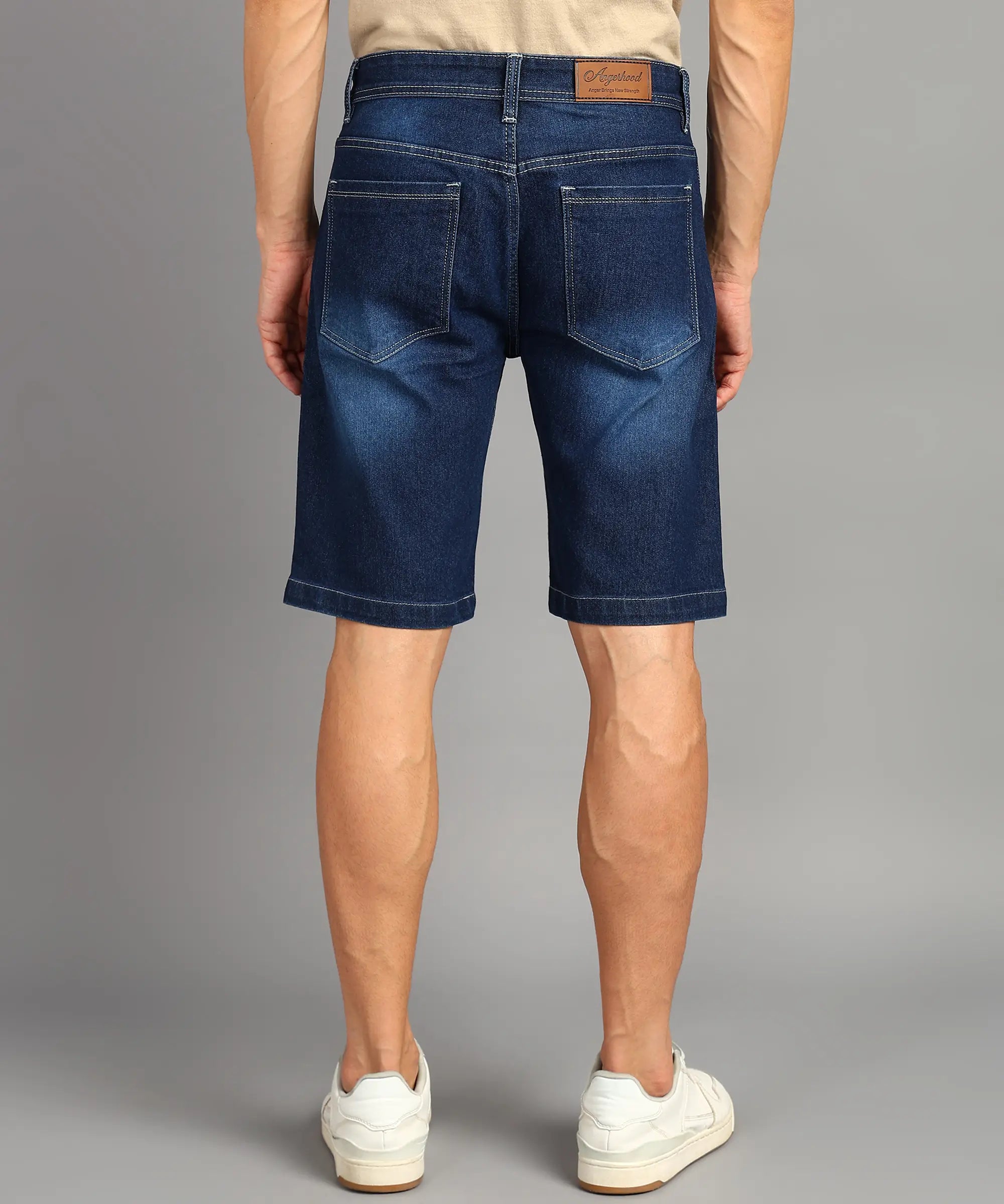 Fashionistaa  Solid Men Denim Blue Denim Shorts