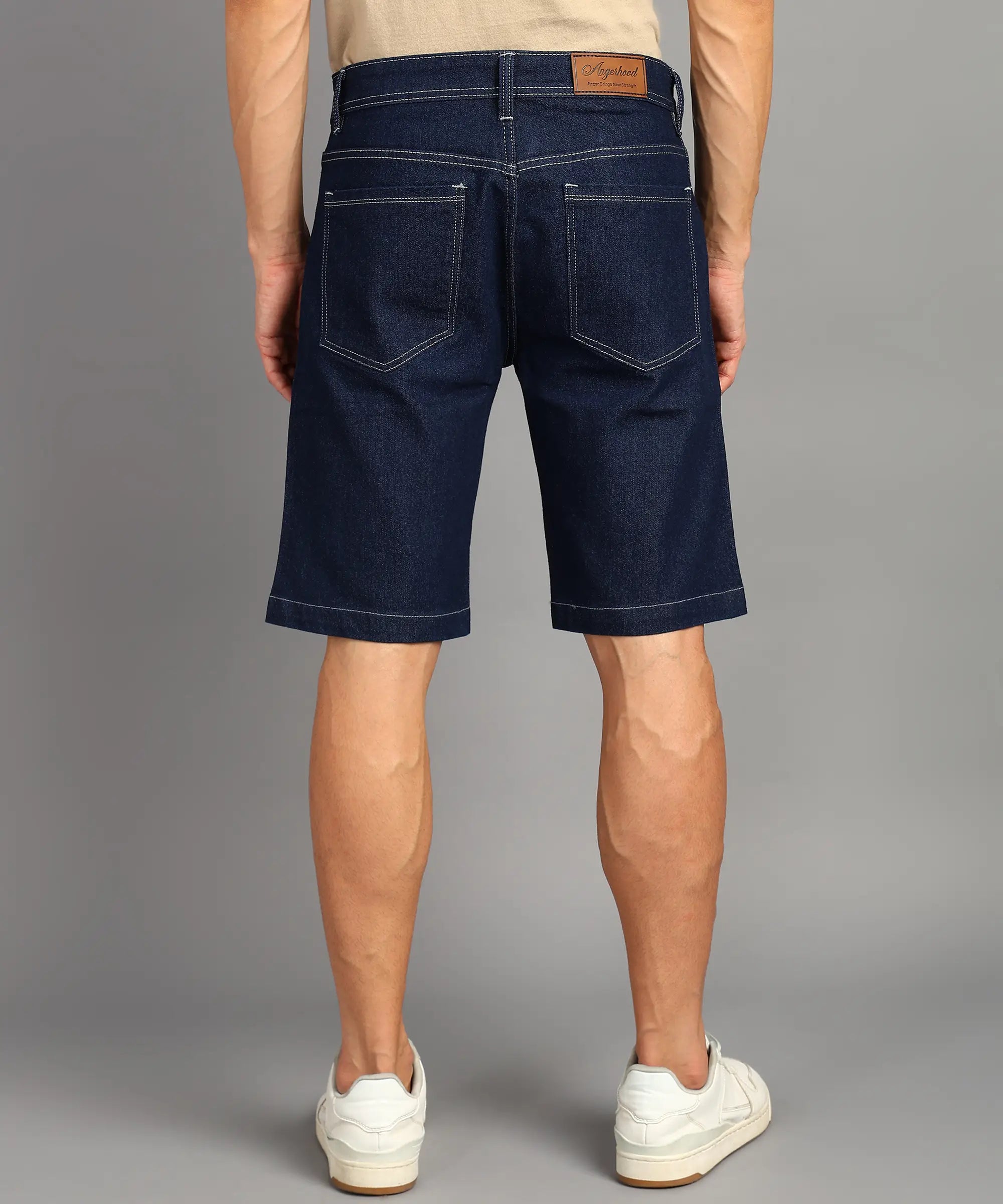 Fashionistaa  Solid Men Denim Blue Denim Shorts
