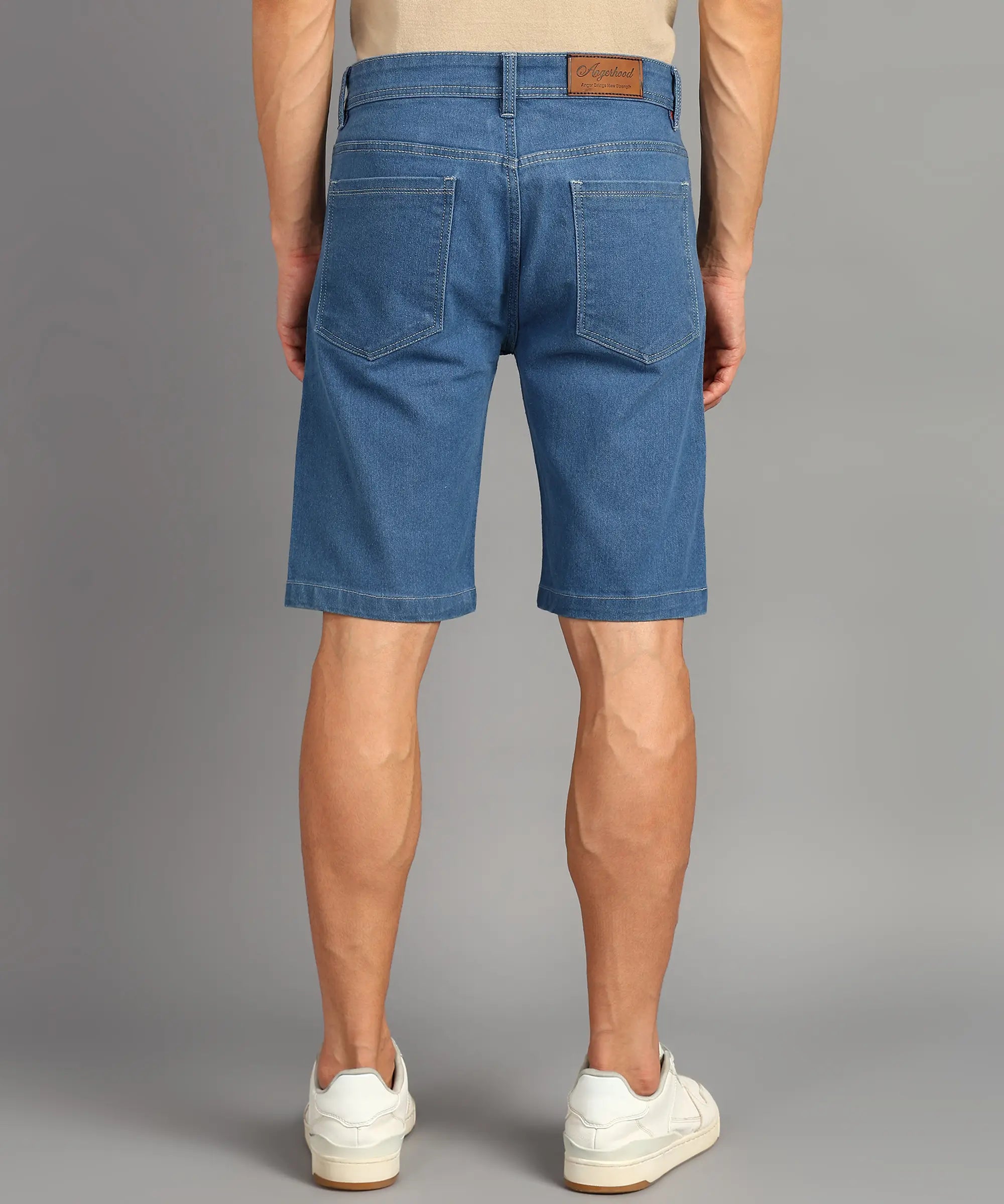 Fashionistaa Solid Men Denim Blue Shorts