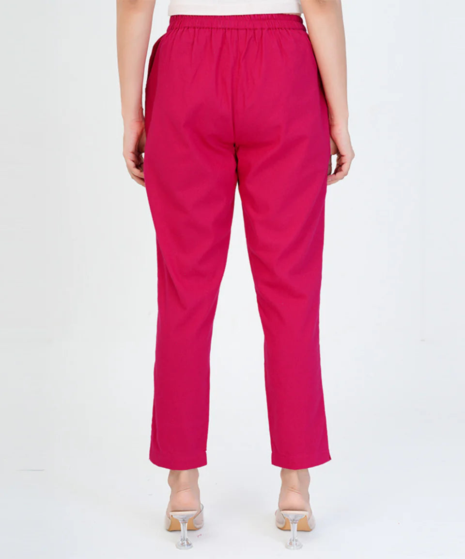 Chic High-Rise Tailored Ankle-Length Pants