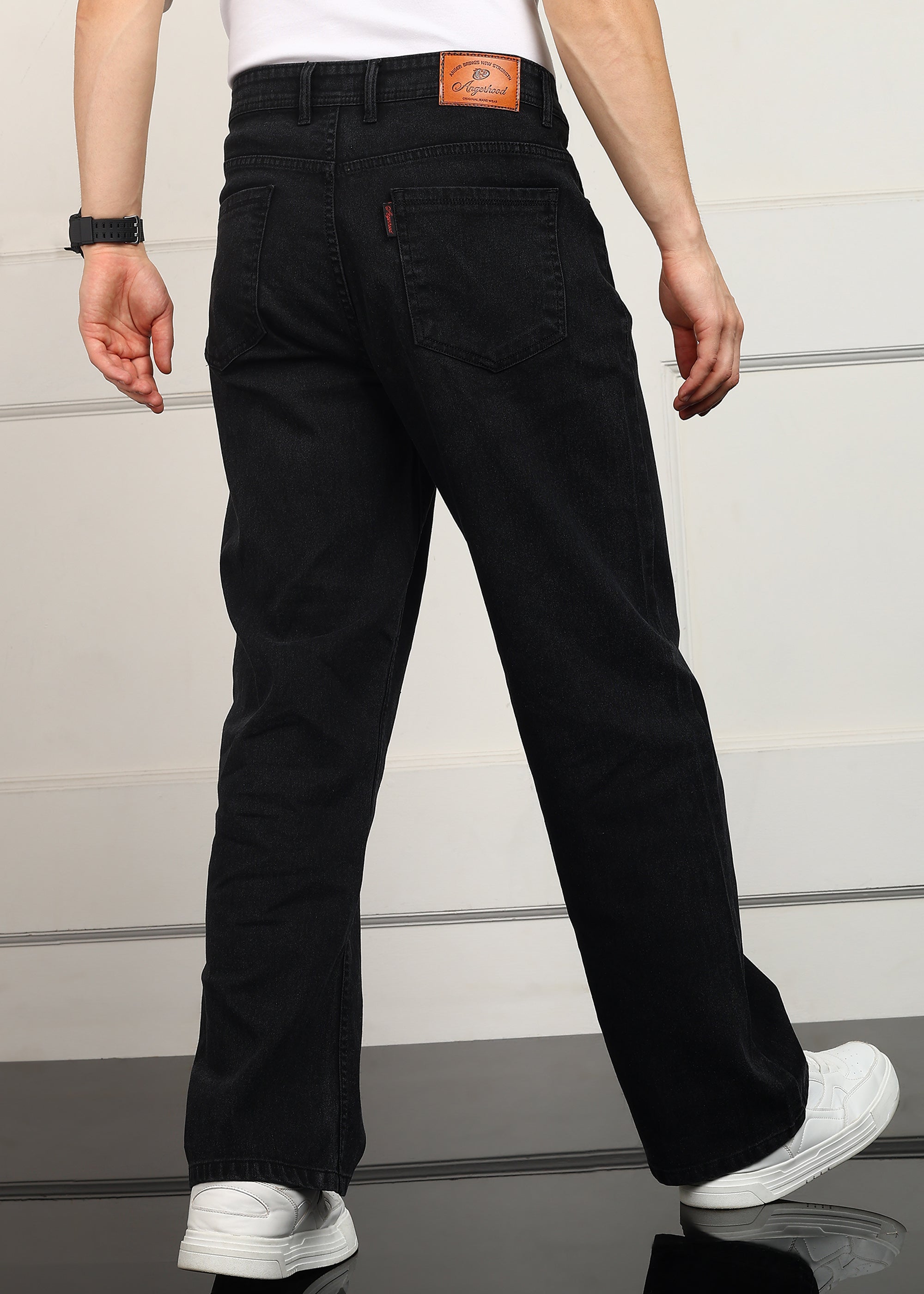 Fashionistaa Loose Fit Men Black Jeans