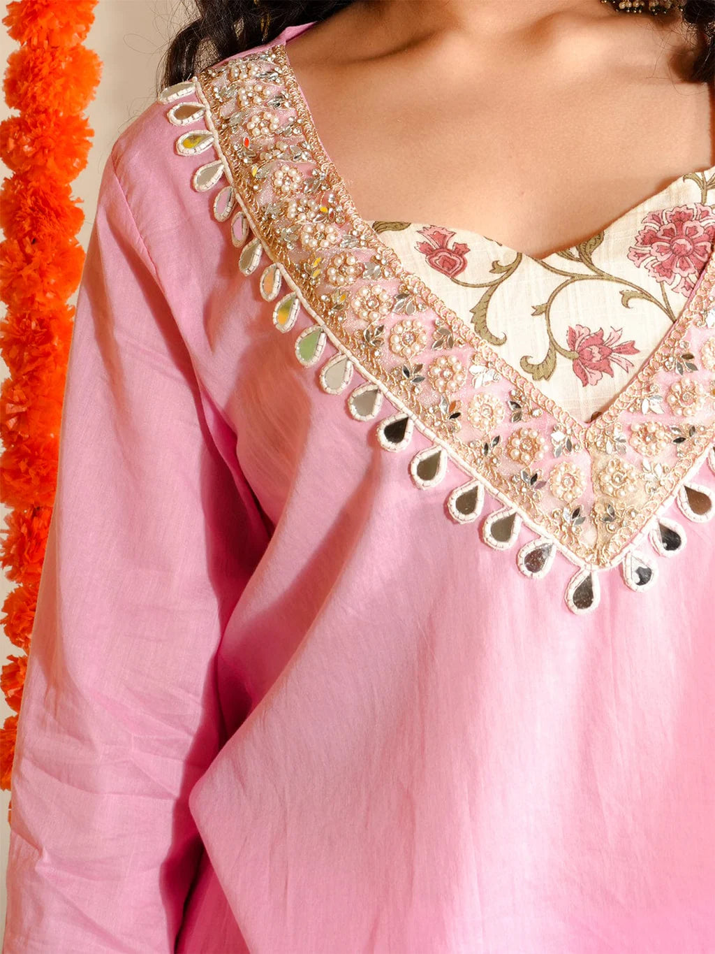 Printed Straight Kurti  CO-ORD Set