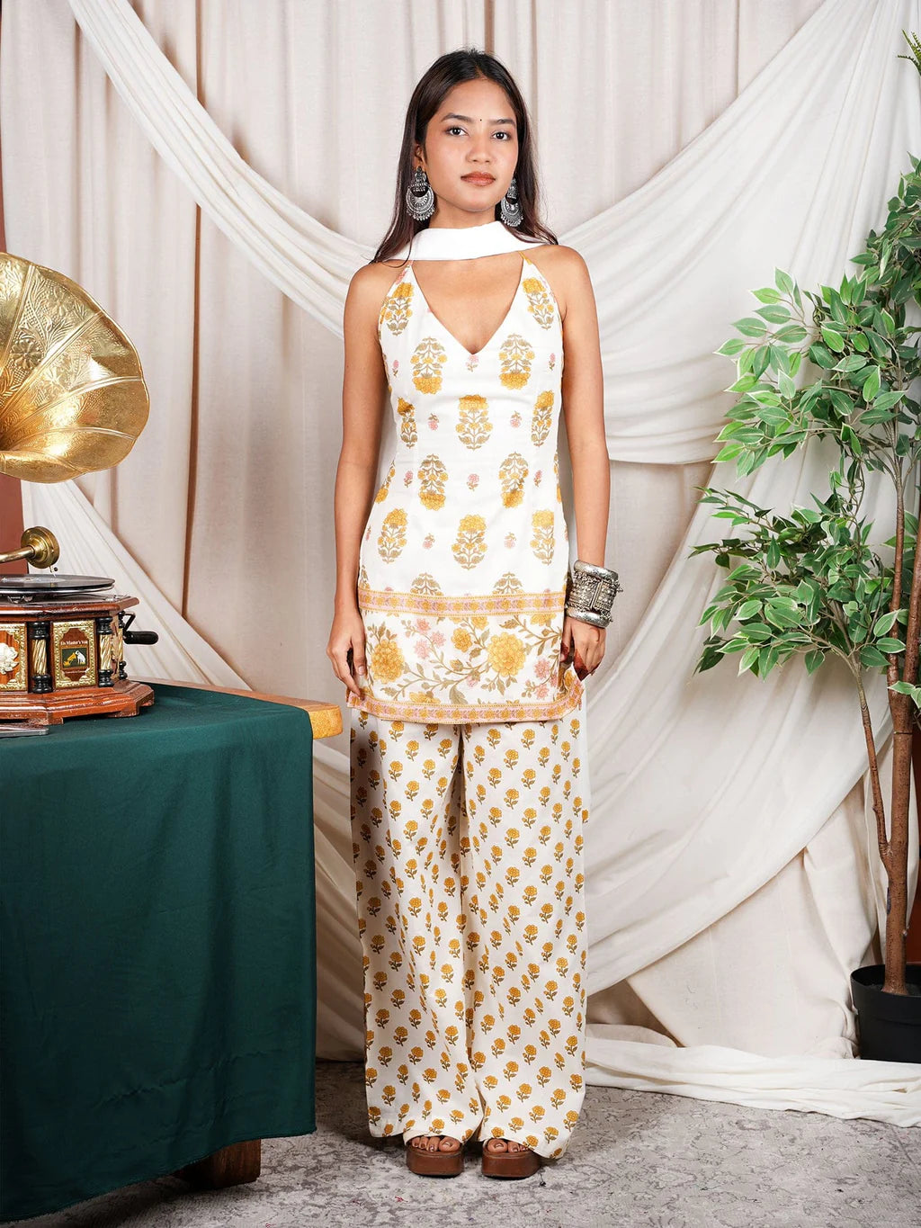 Printed Straight Kurti  CO-ORD Set