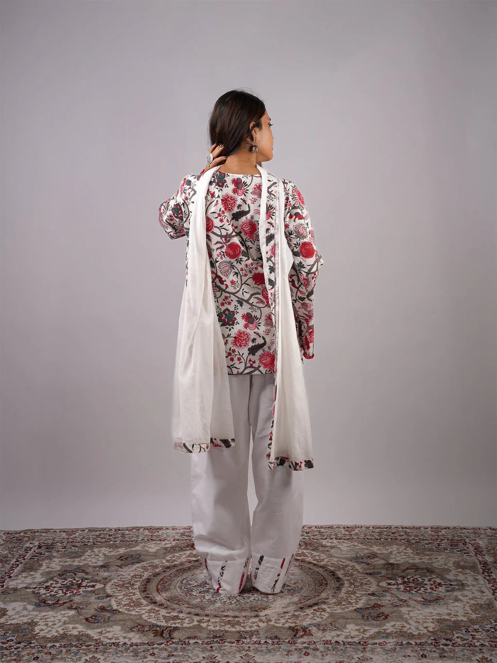 Printed Straight Kurti Set with Dupatta