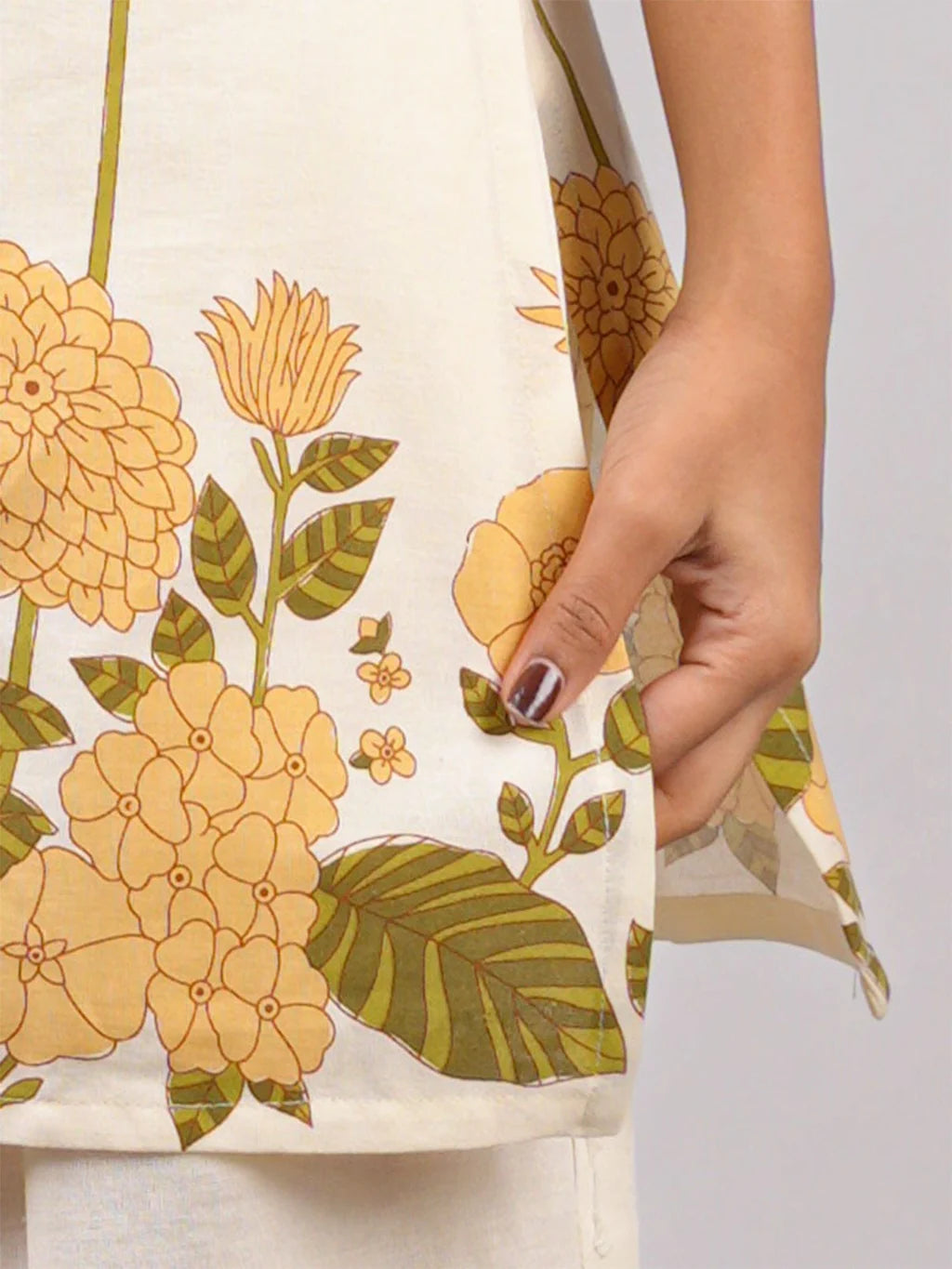 Printed Straight Kurti  CO-ORD Set