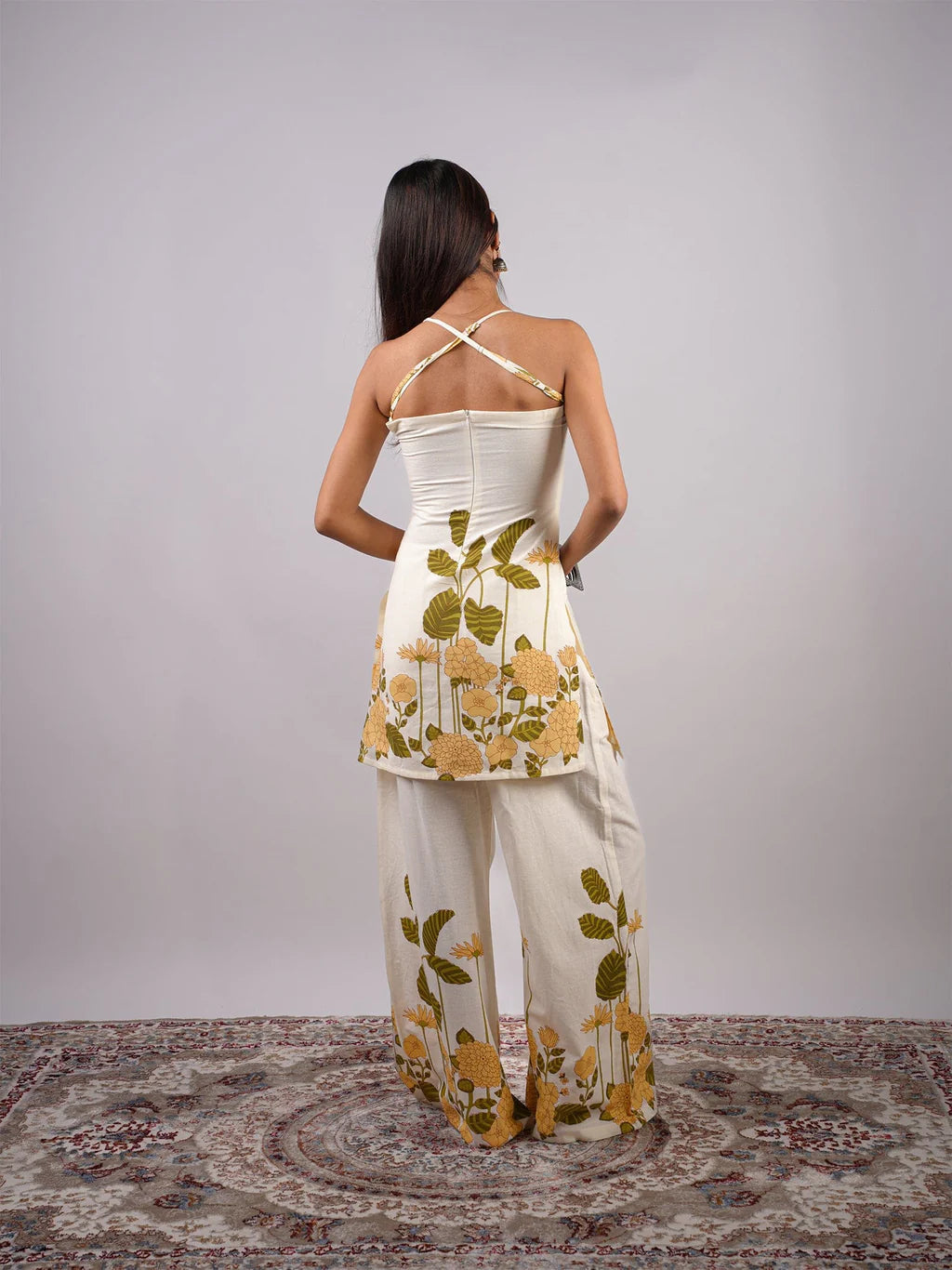 Printed Straight Kurti  CO-ORD Set