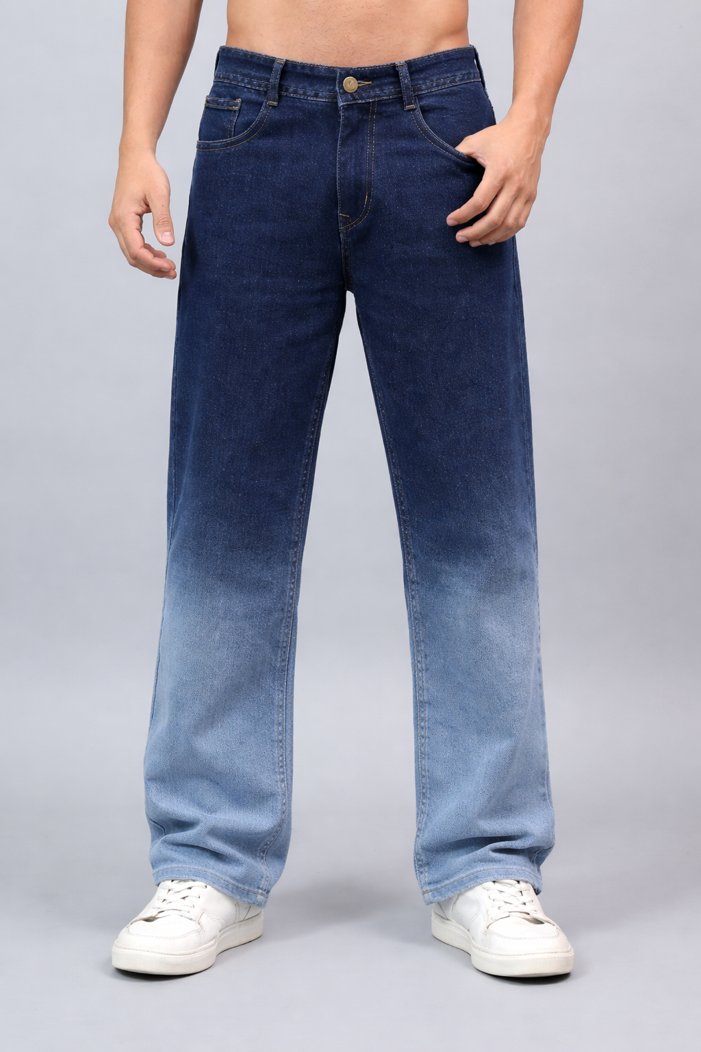 Fashionistaa Loose Fit Men DOUBLE SHADE Jeans