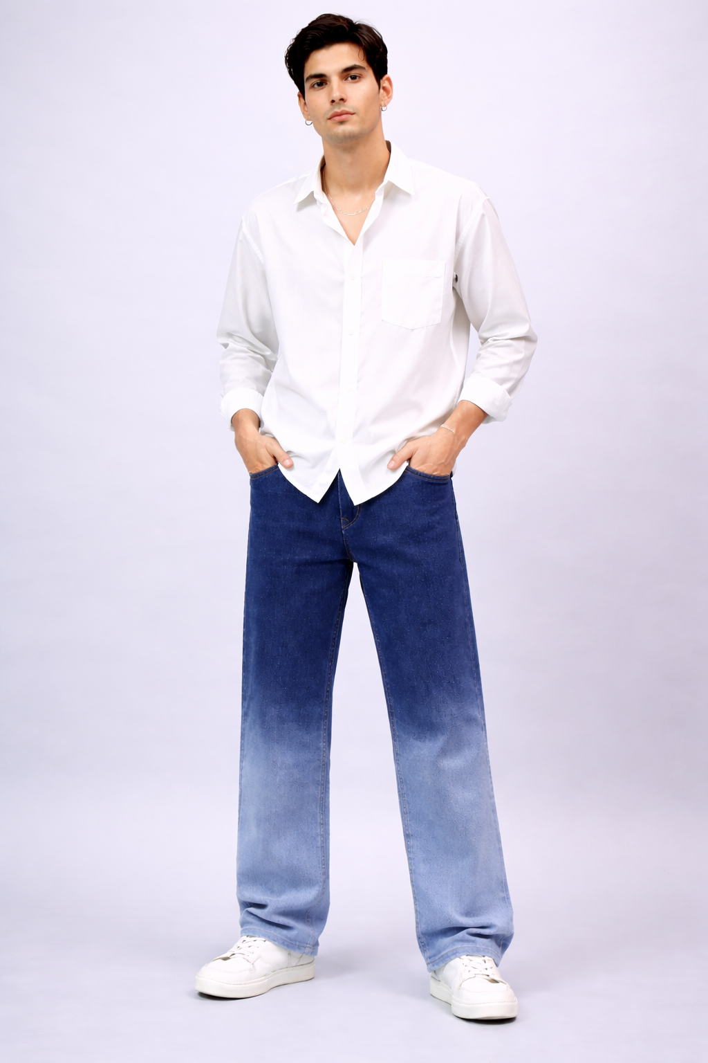 Fashionistaa Loose Fit Men DOUBLE SHADE Jeans