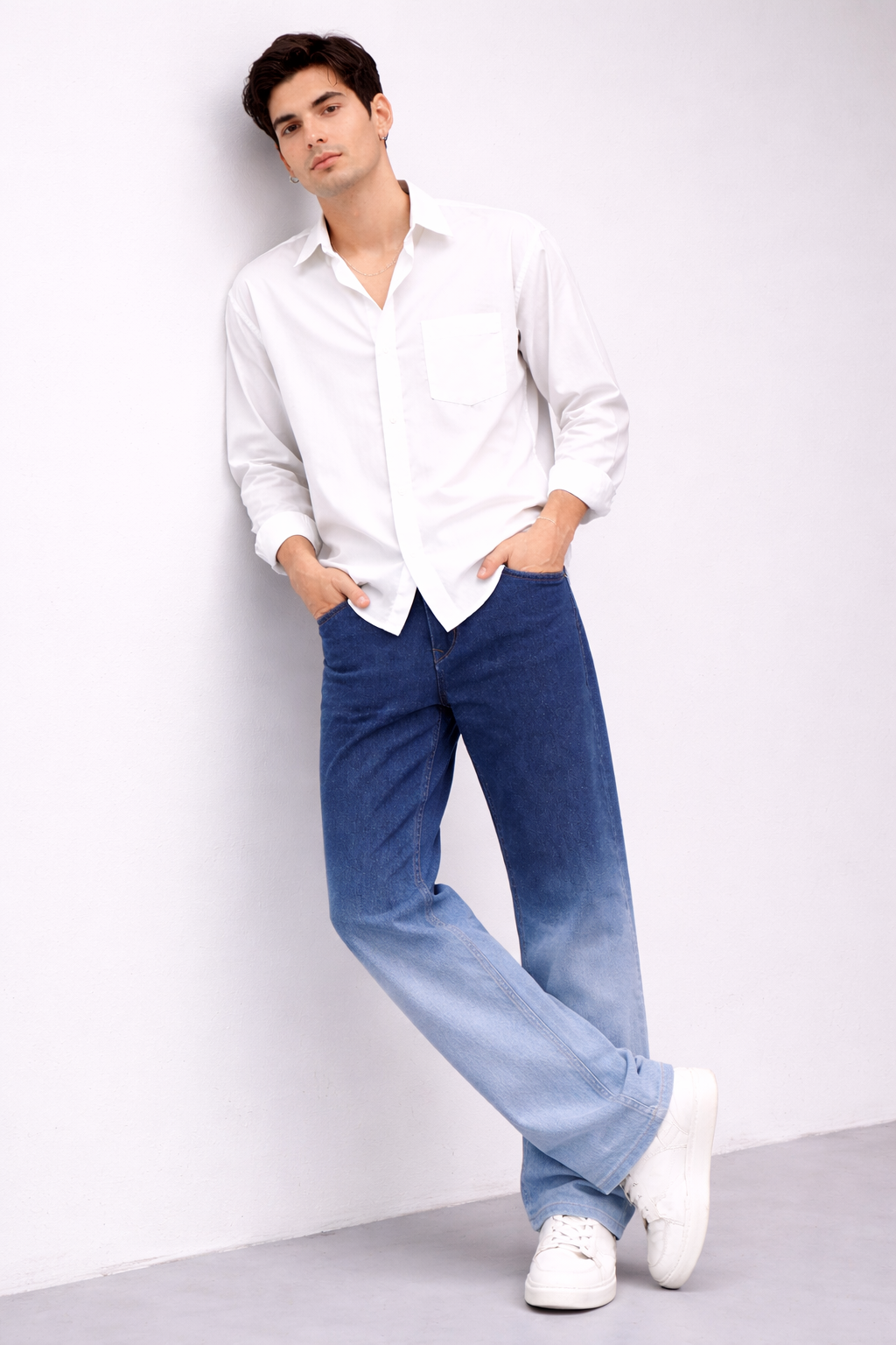 Fashionistaa Loose Fit Men DOUBLE SHADE Jeans