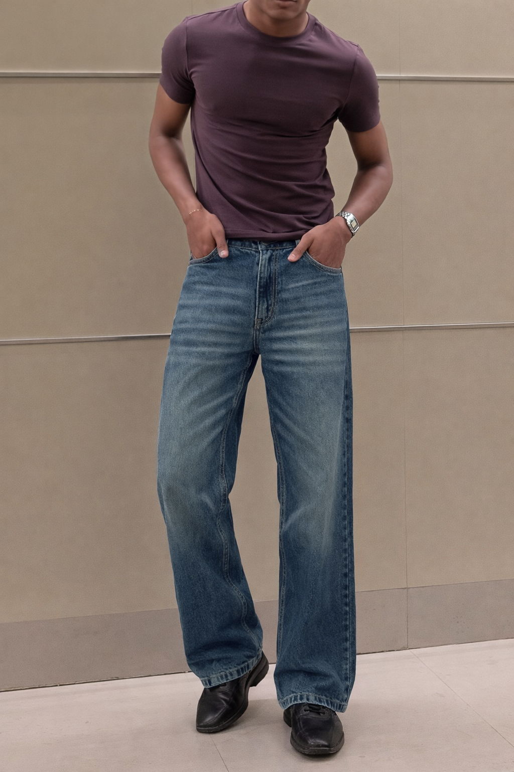 Fashionistaa Loose Fit Men Black  Jeans