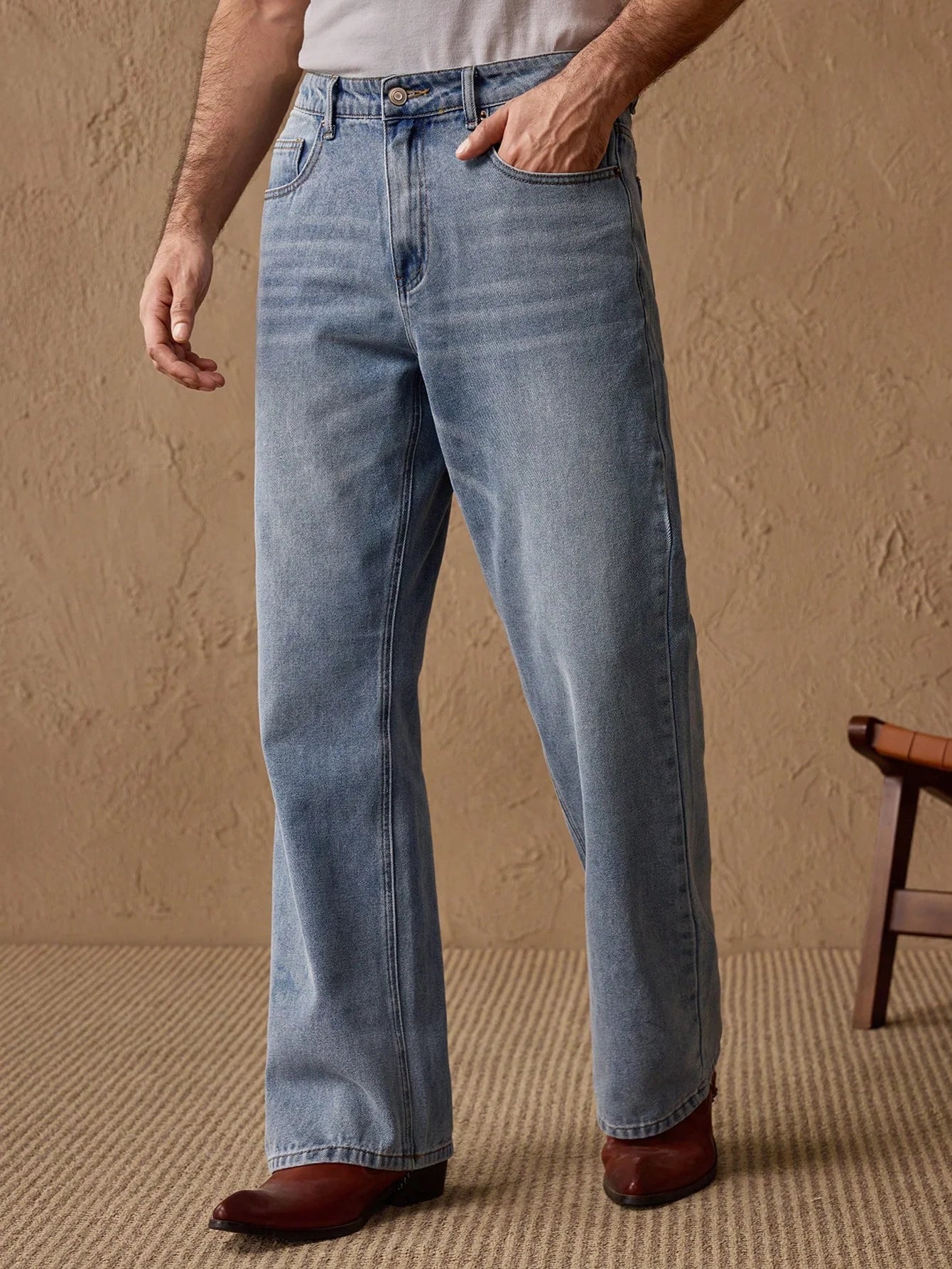 Fashionistaa Loose Fit Men  Blue  Jeans