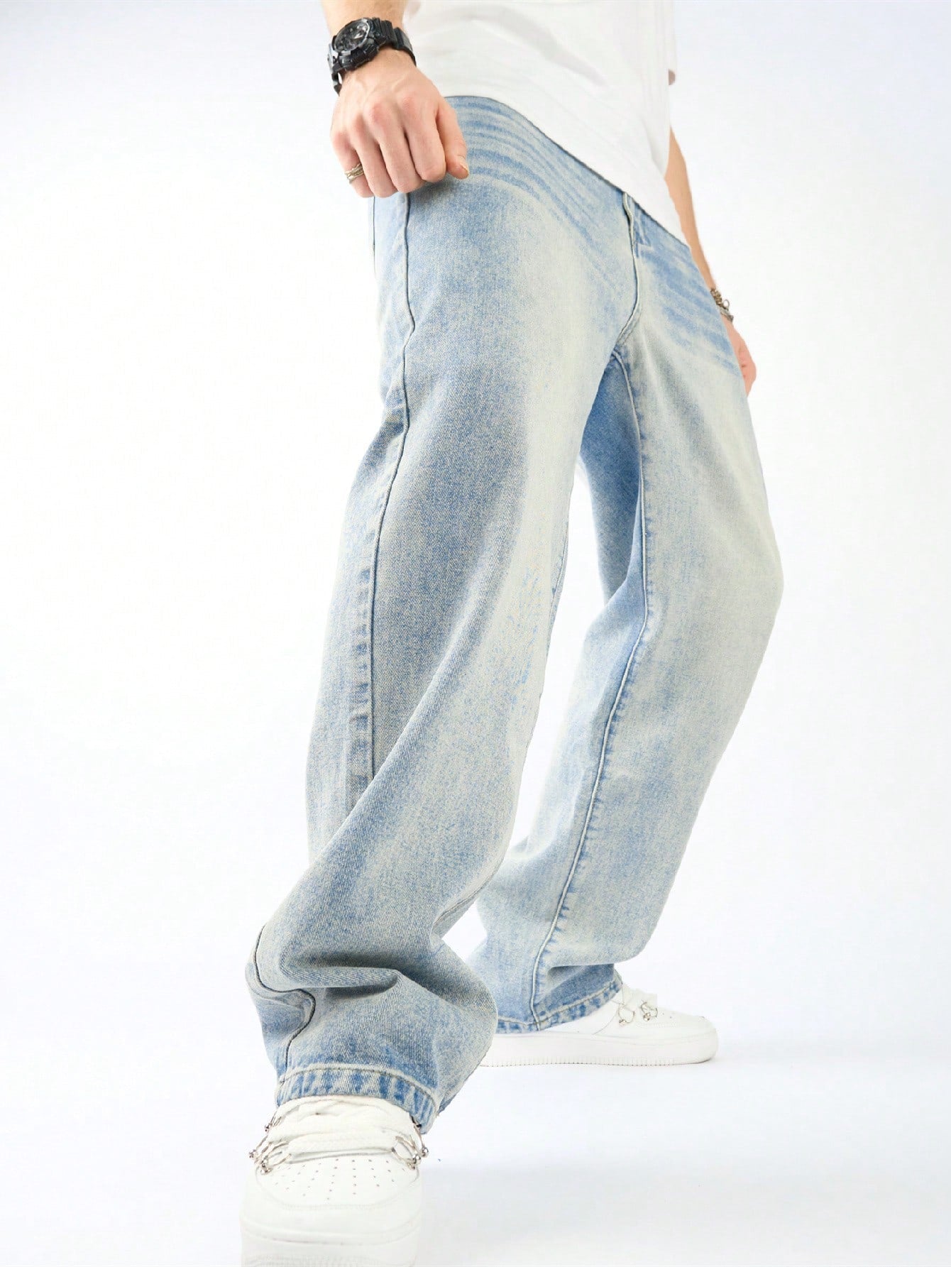 Fashionistaa Loose Fit Men  Blue  Jeans