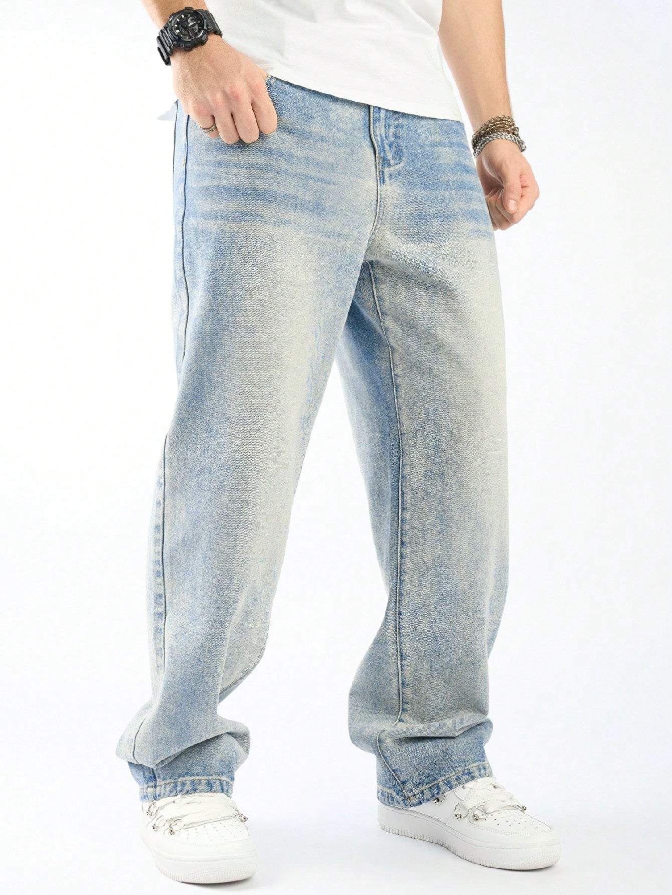 Fashionistaa Loose Fit Men  Blue  Jeans