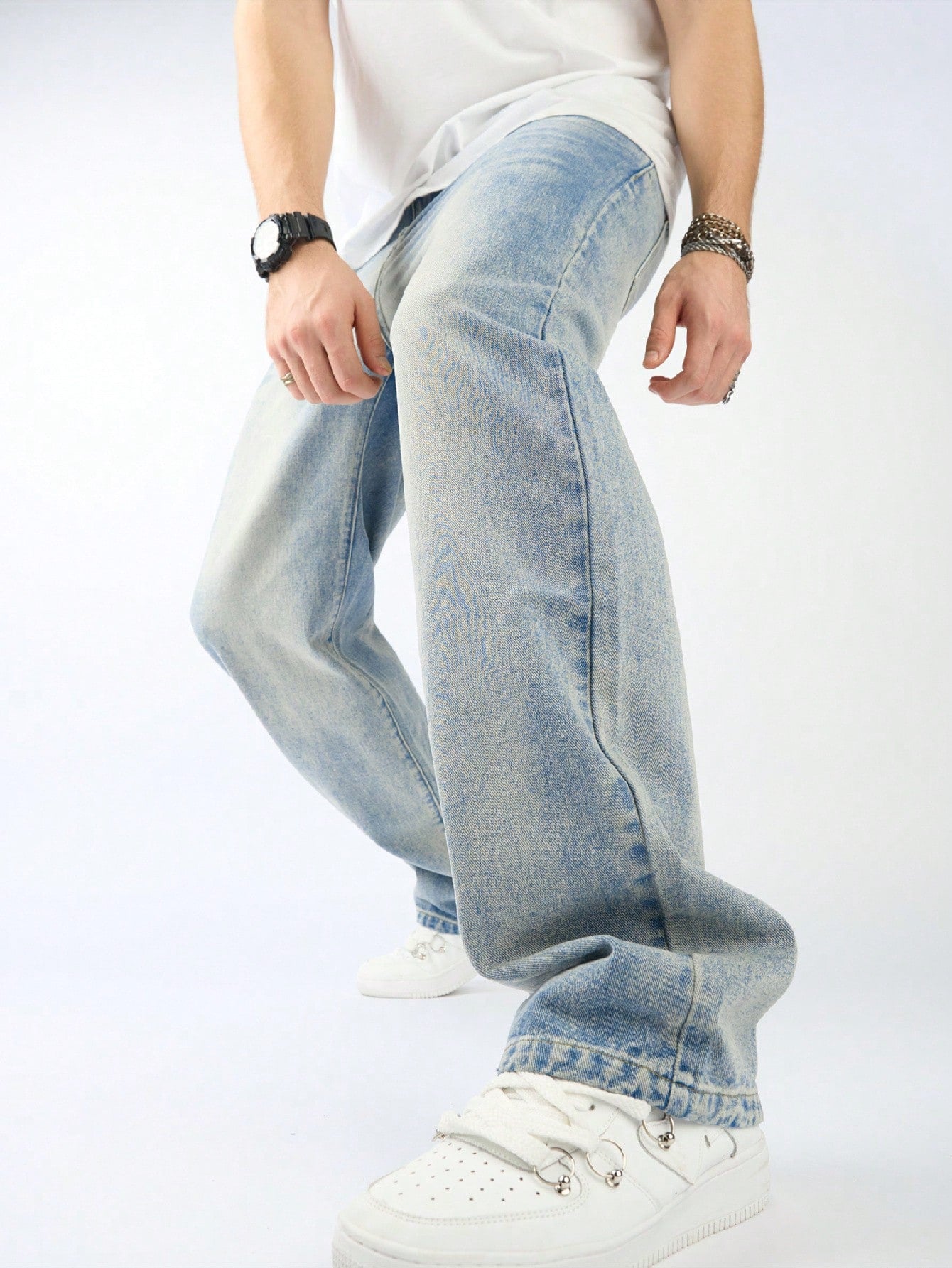 Fashionistaa Loose Fit Men  Blue  Jeans