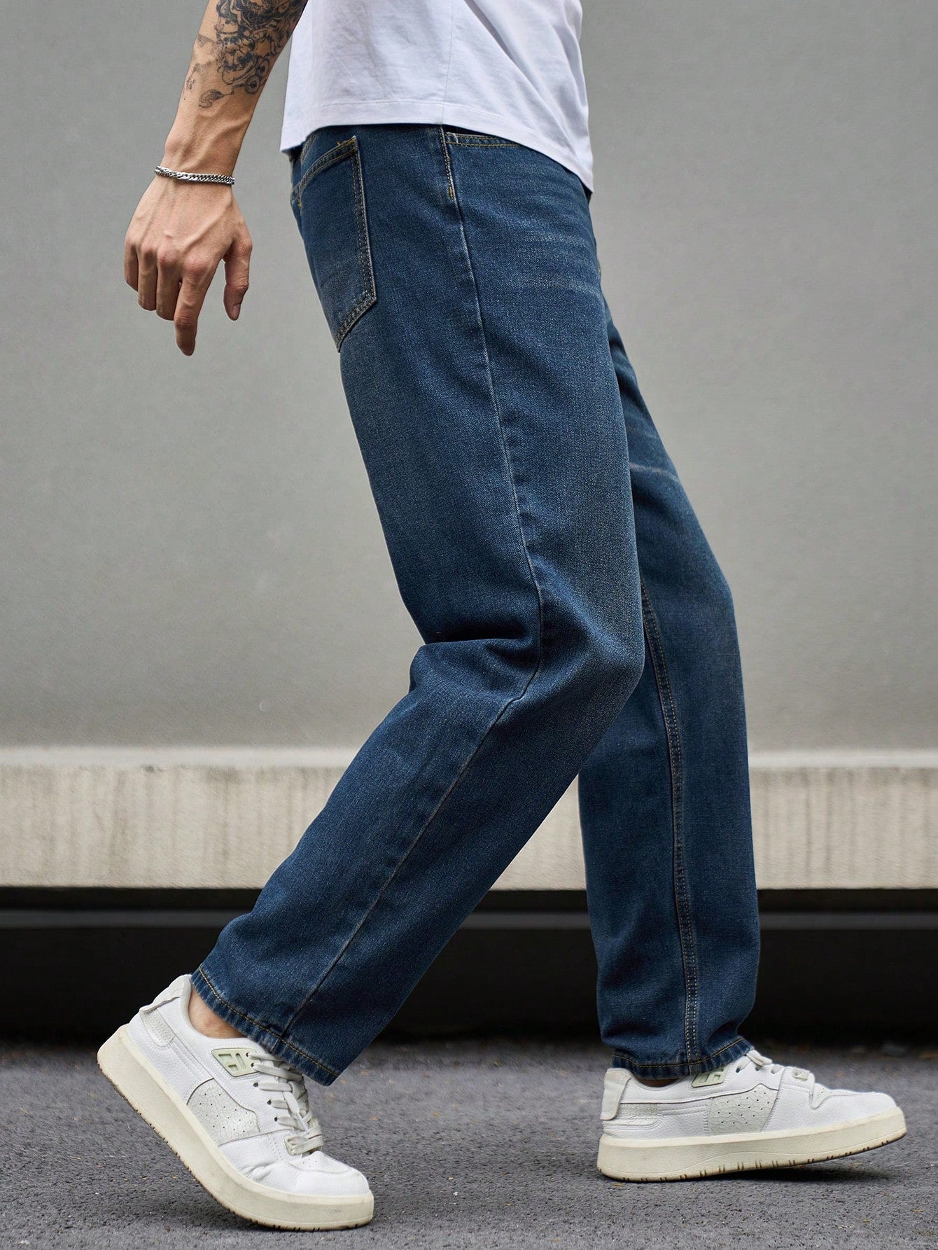 Fashionistaa Loose Fit Men Blue Baggy Jeans