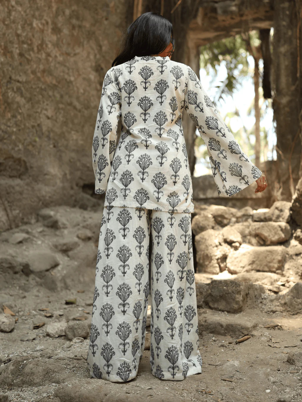 Printed Straight Kurti  CO-ORD Set