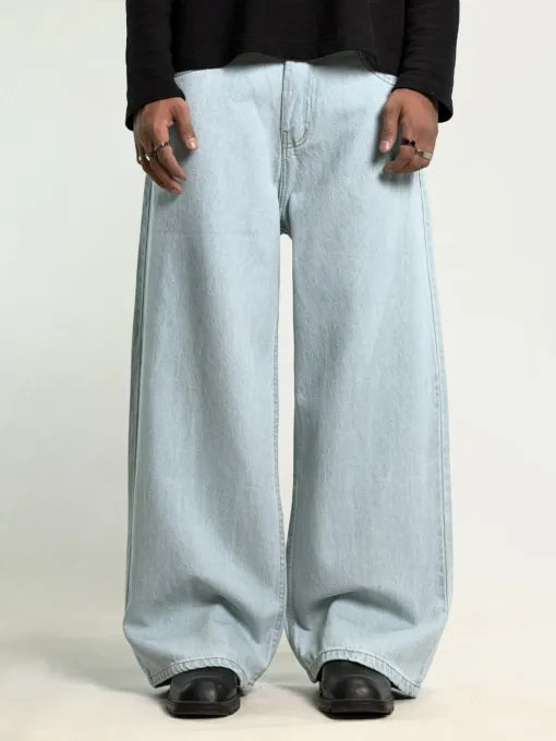 Fashionistaa Baggy Fit Men Light Blue Jeans