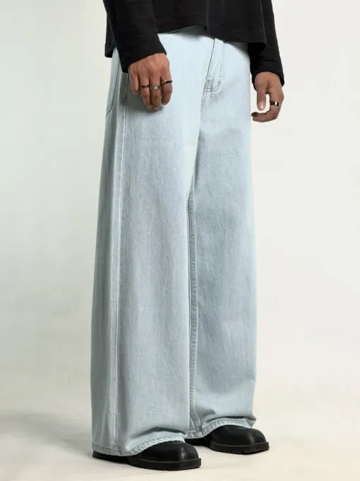 Fashionistaa Baggy Fit Men Light Blue Jeans