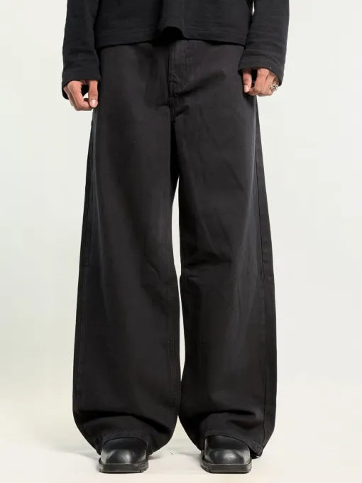 Fashionistaa Baggy Fit Men DARK Grey Jeans...