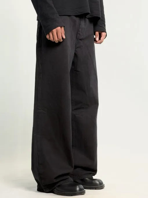 Fashionistaa Baggy Fit Men DARK Grey Jeans...