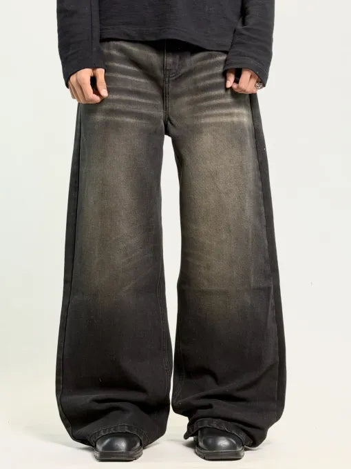 Fashionistaa Baggy Fit Men light Grey Jeans...