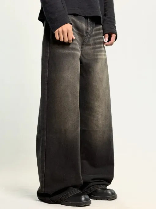 Fashionistaa Baggy Fit Men light Grey Jeans...