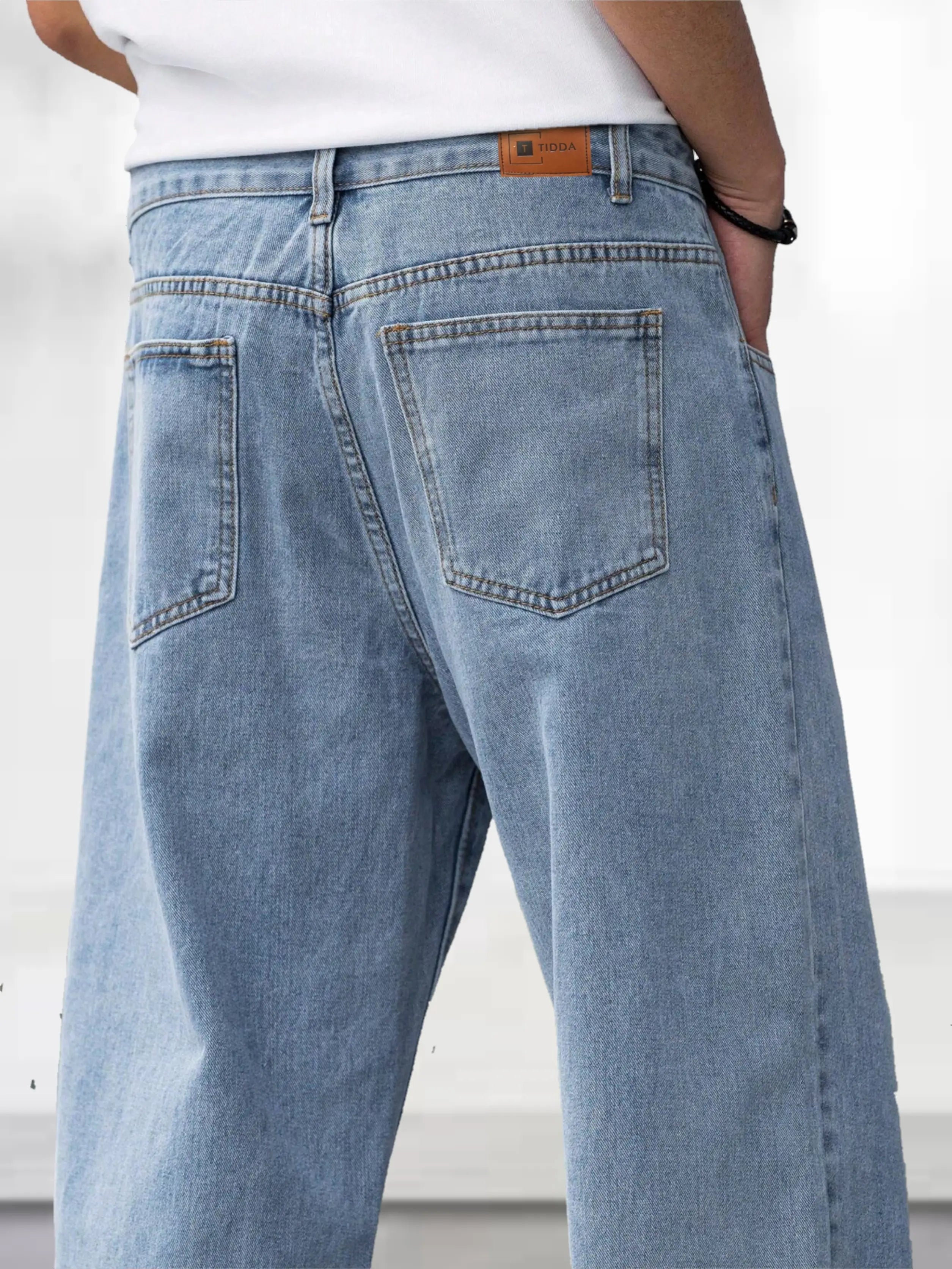Fashionistaa Loose Fit Men Light Blue Jeans