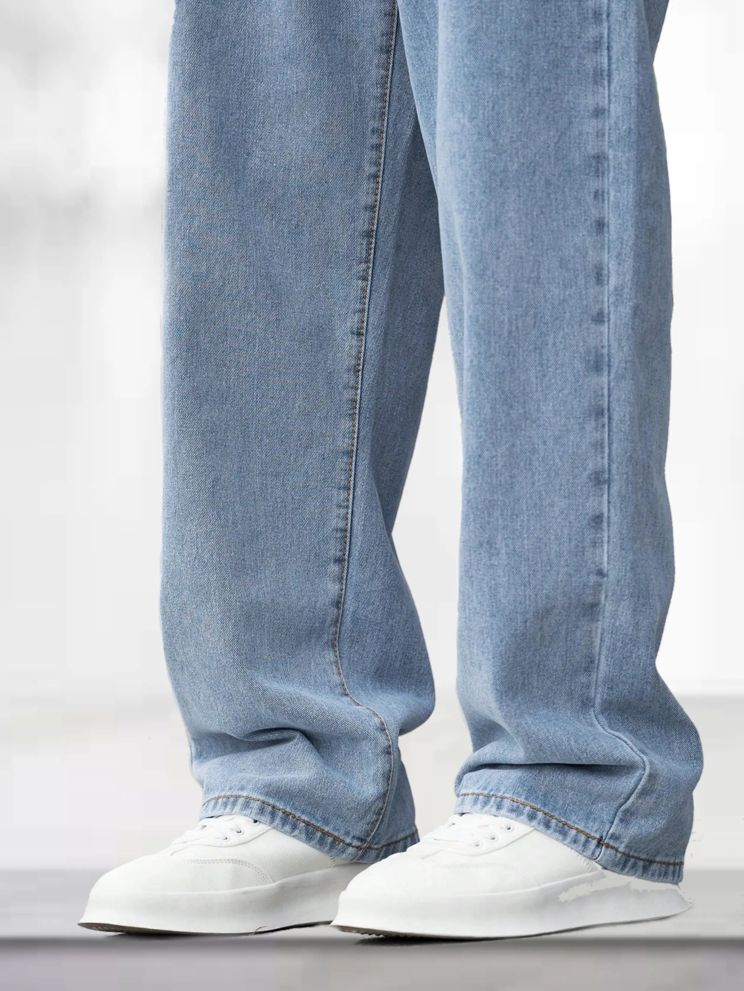 Fashionistaa Loose Fit Men Light Blue Jeans
